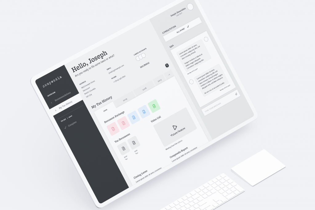 Compendia - Desktop Mockup