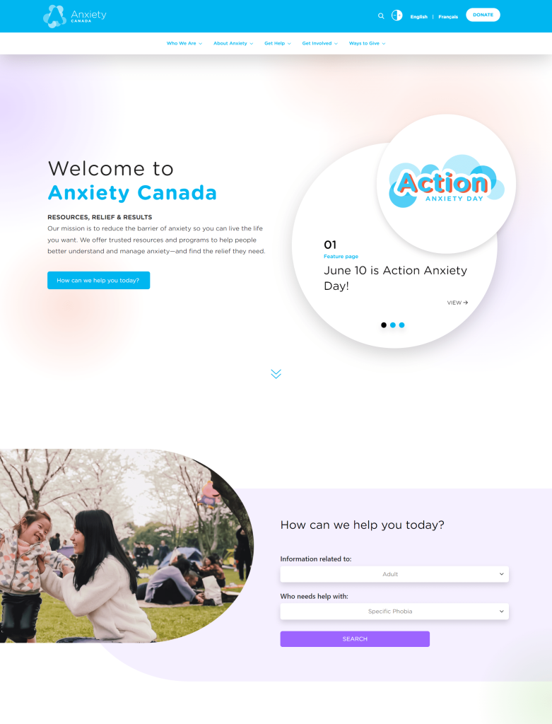 Anxiety Canada main site home