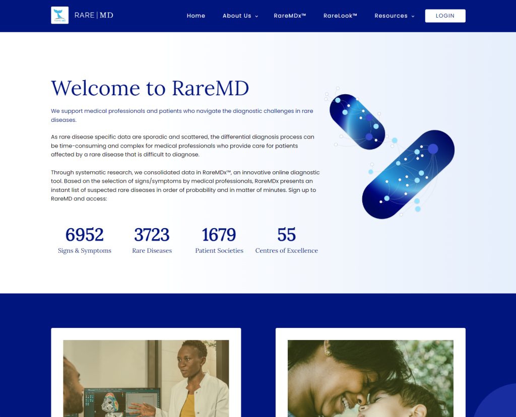 RareMD Homepage - Left